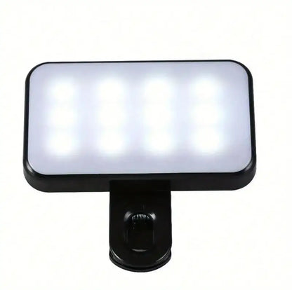 Luz de Relleno LED para Móvil con Clip – 3 Modos, Recargable y Regulable